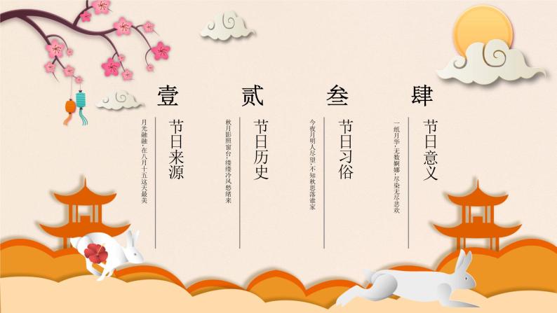 中国传统中秋节节日PPT模板02