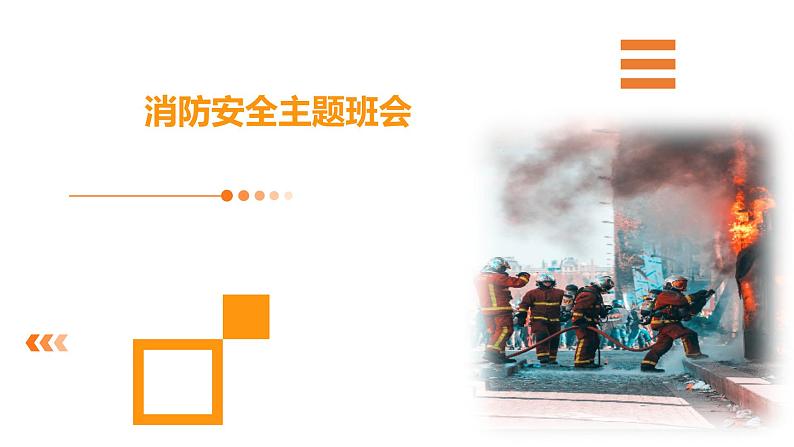 消防安全主题班会第1页