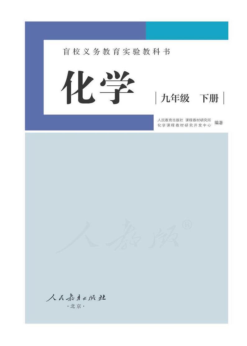 【特教·视障】化学 九年级下册电子课本（供低视力生使用）01