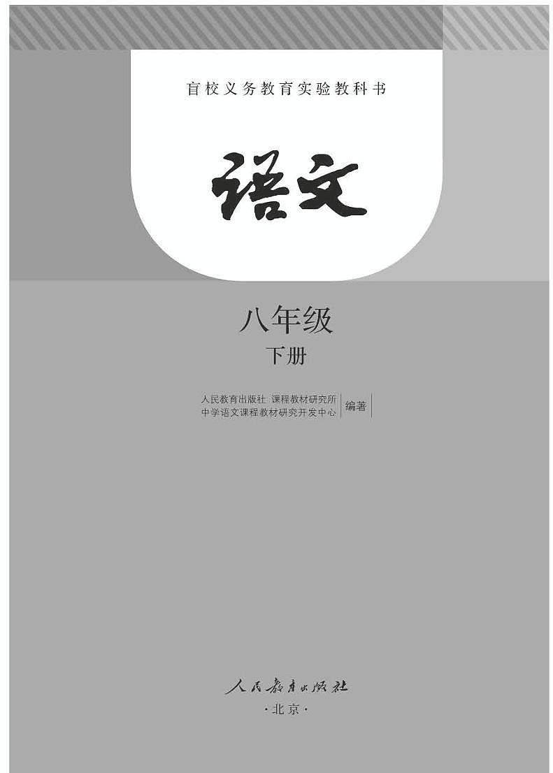 【特教·视障】语文八年级下册电子课本（盲文版）第2页