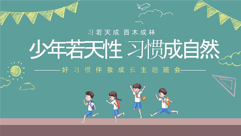 少年若天性，习惯成自然——好习惯伴我成长主题班会-2023-2024学年初中主题班会精品课件01