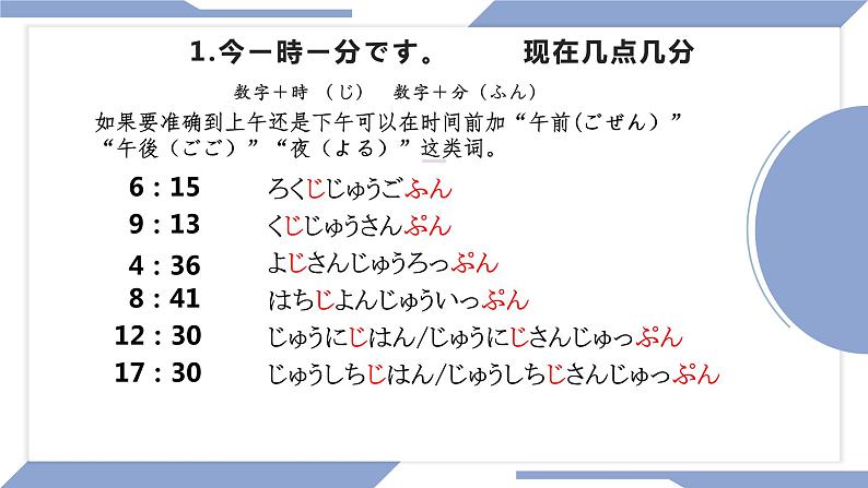 5森さんは7時に起きます 课件高中日语 新版标准日语初级上册第5页