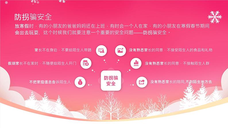 快乐度寒假，安全过新年-2024年小学生寒假安全主题班会 课件08