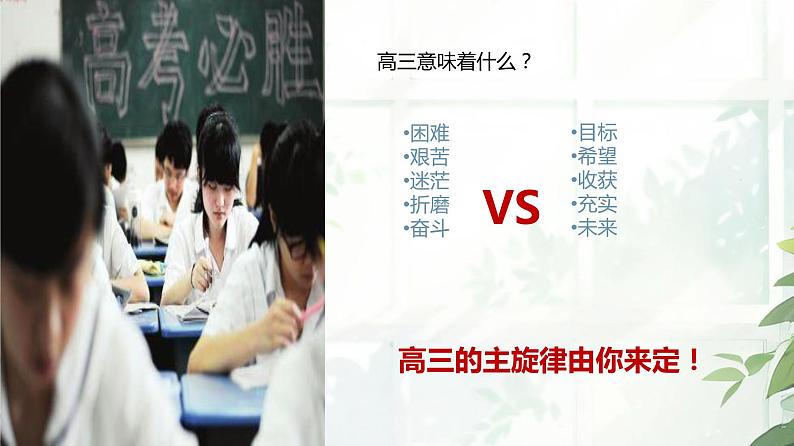 高三开学第一课 新学期新起点班会课件04