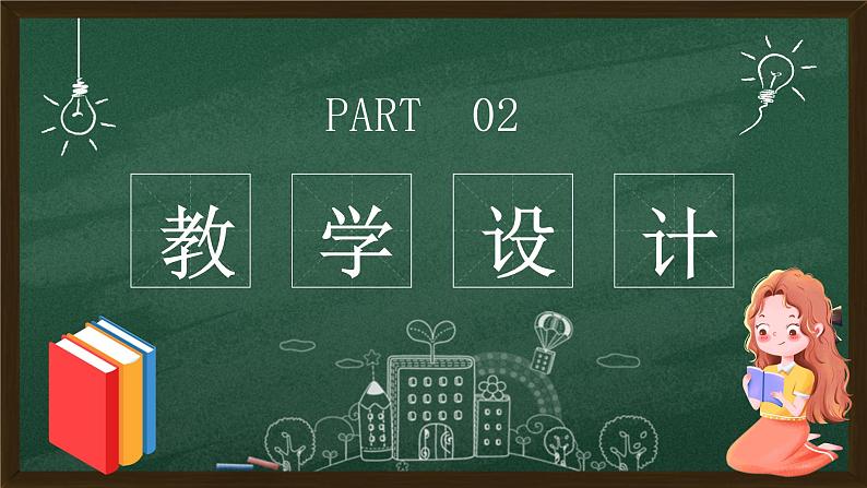 卡通绿色黑板简约 教学说课稿教育课件PPT模板08