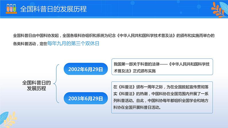 蓝色卡通风全国科普日PPT模板04