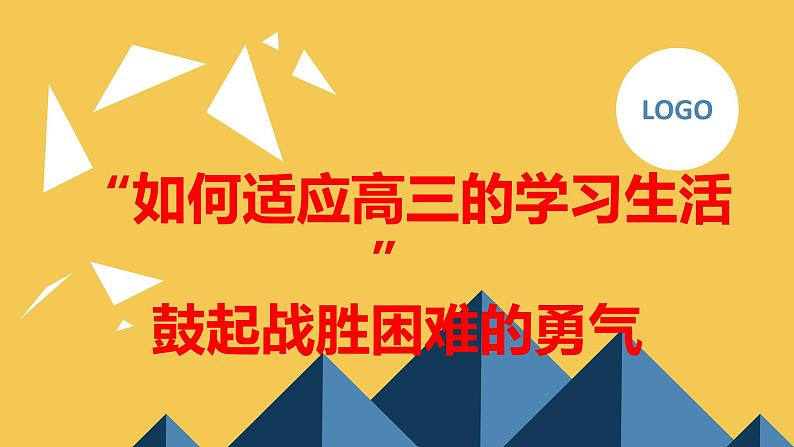 “如何适应高三的学习生活”,鼓起战胜困难的勇气高三主题班会通用课件01