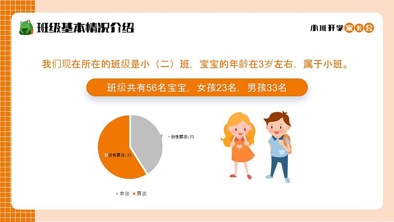 橘色卡通风小班开学家长会PPT第8页