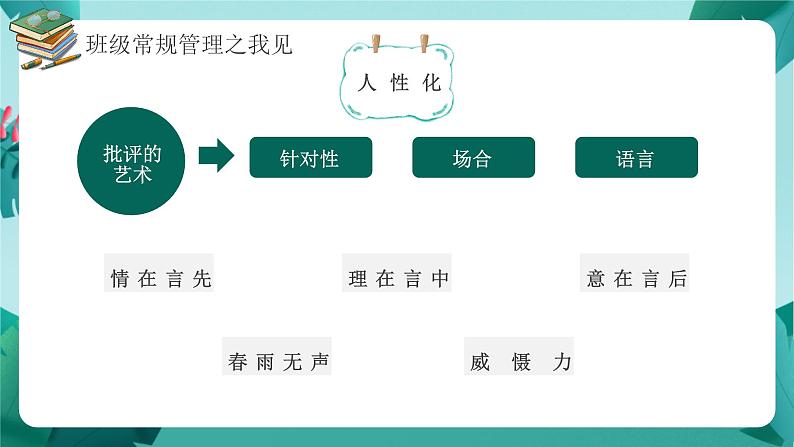 绿色创意班级管理与班级文化建设PPT模板08