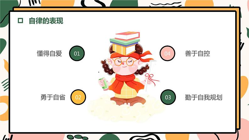 孟菲斯风格自律主题班会课PPT模板第7页