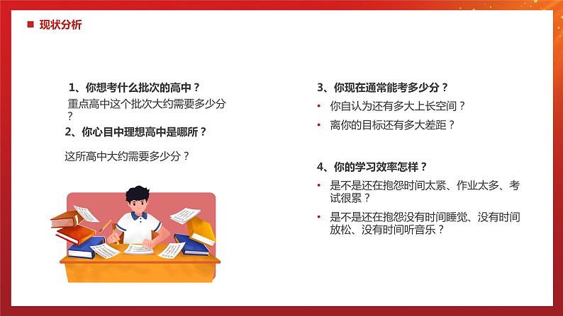 红色卡通风百日誓师冲刺中考课件PPT第6页