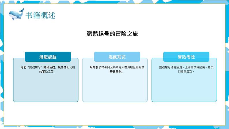 蓝色卡通海底两万里读书分享PPT第6页