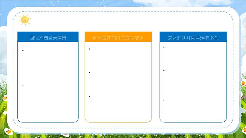 蓝色卡通幼学初成萌宝启动毕业典礼PPT模板第4页