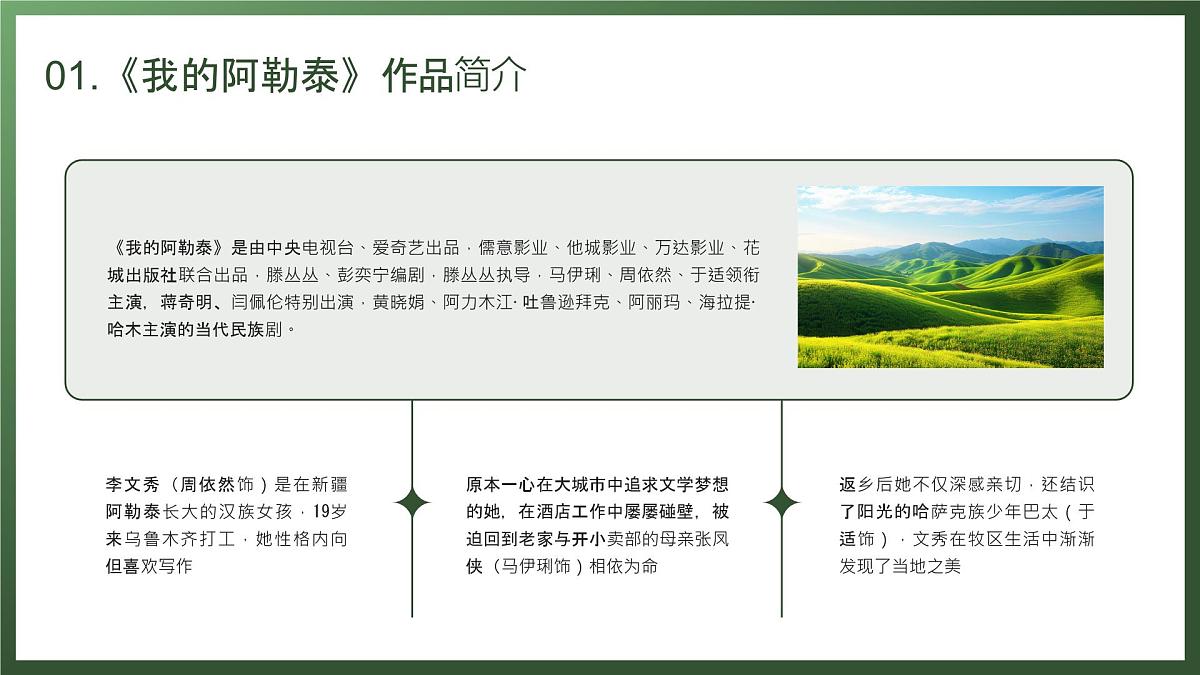 绿色唯美阿勒泰旅游介绍PPT第4页