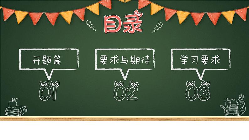 中小学生主题班会《开学第一天》【开学收心】演示课件⑬02