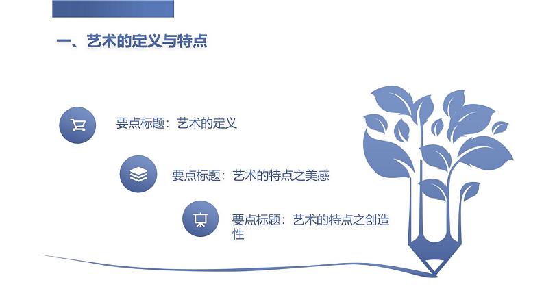 艺术欣赏与创作高一主题班会通用课件04