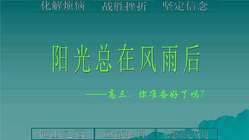 阳光总在风雨后——高三复习指导班会课件课件第2页