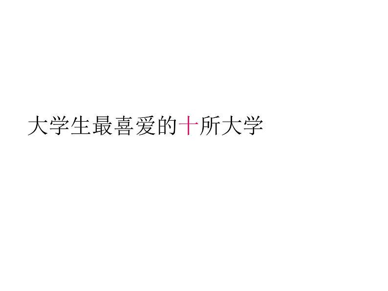 大学生最喜爱的十所大学——高中理想励志教育主题班会课件第1页