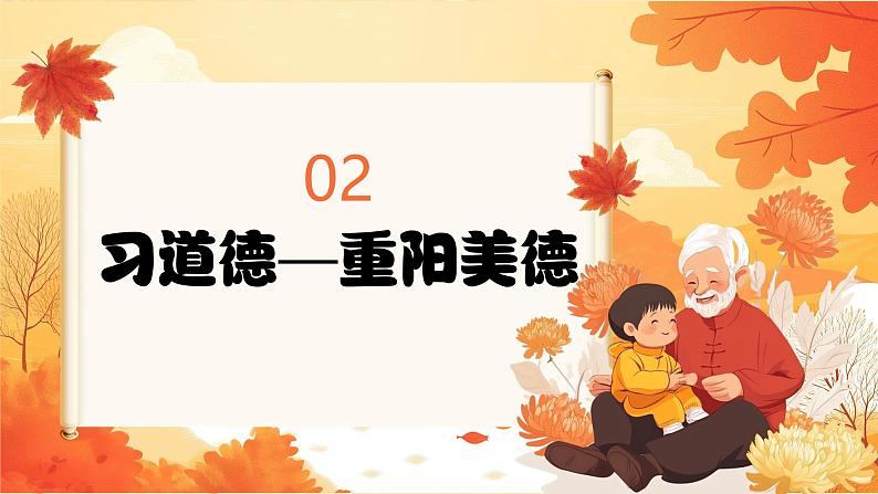 重阳节主题班会课件－道德讲堂话重阳传承美德送吉祥第8页