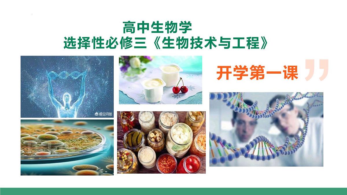 高二生物开学第一课（5大教学内容解读）-2024-2025学年高二生物课件（人教版2019选择性必修3）第1页