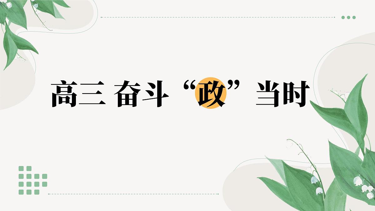 高三政治开学第一课：高三奋斗“政”当时-【开学第一课】2025年春季高中开学指南之爱上政治课件第2页