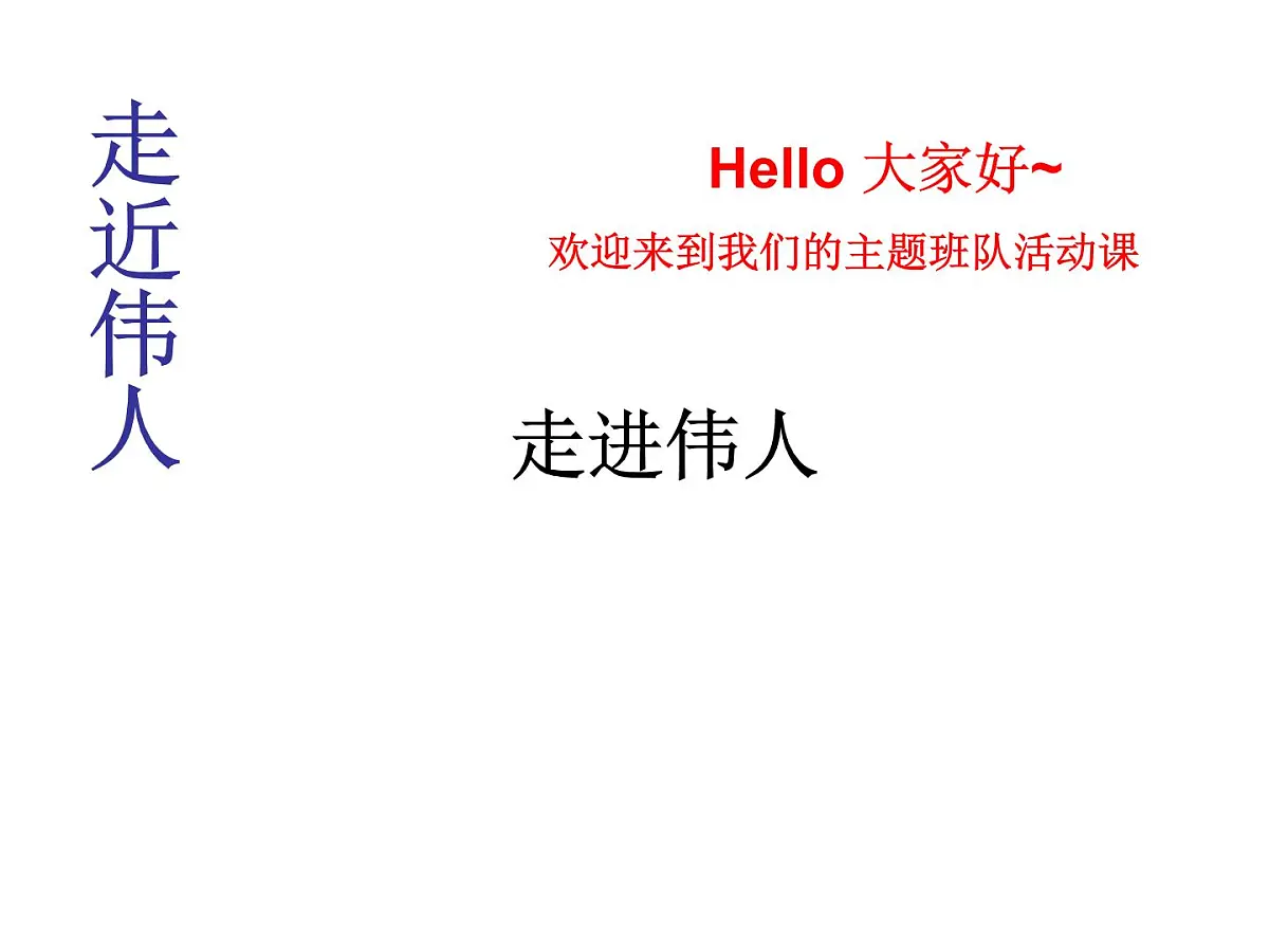 重庆市沙坪坝区树人小学-主题班会-走进伟人【课件】第1页