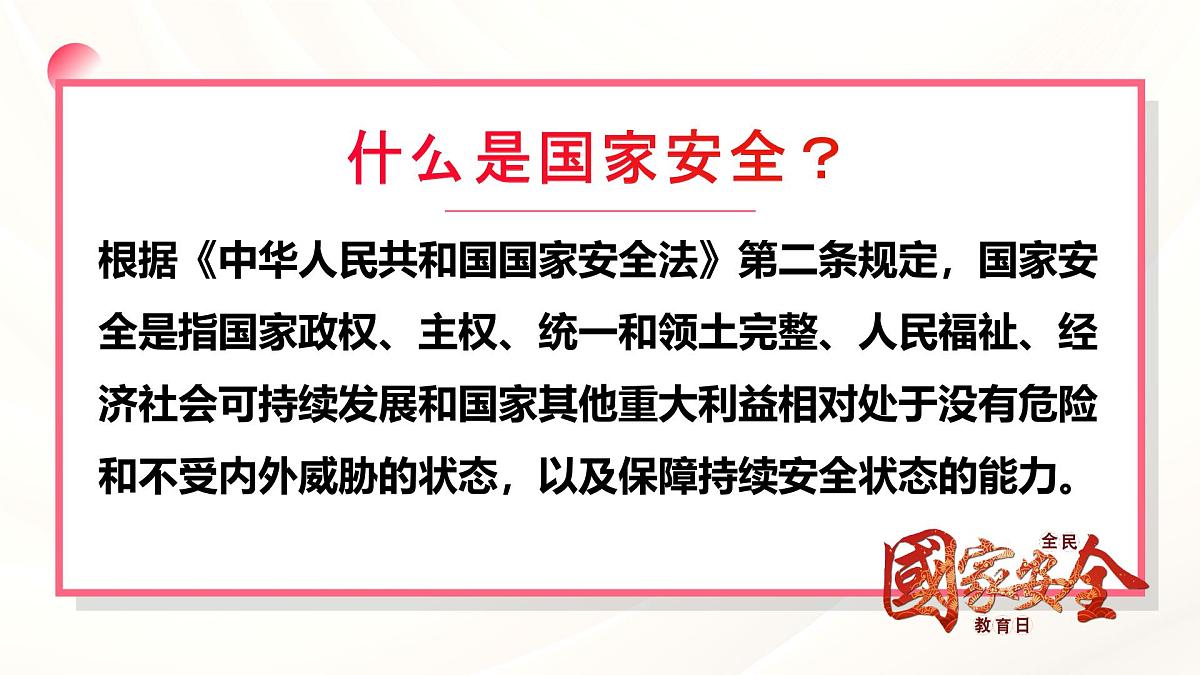 国家安全，人人有责—415全民国家安全教育日主题班会课件第7页