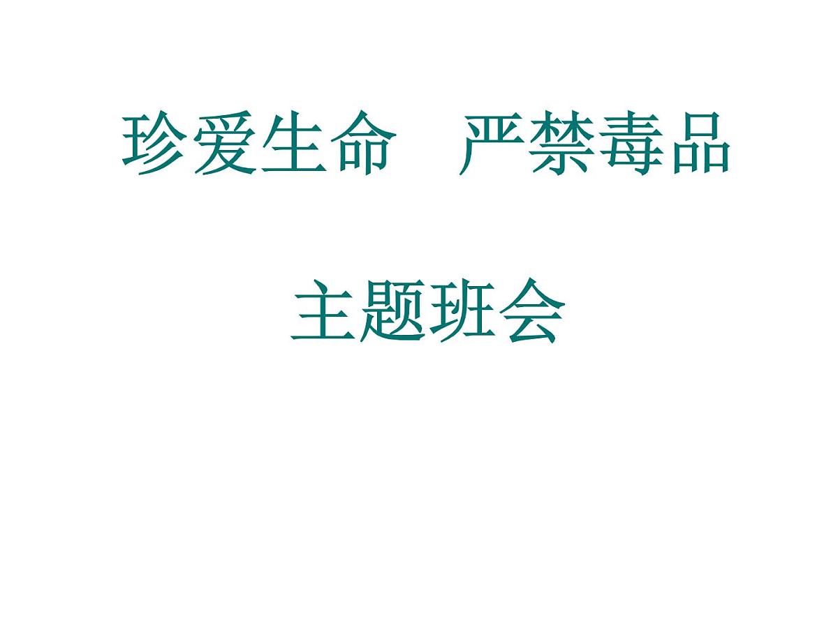 黑龙江省牡丹江市宁安市东京城镇初级中学-主题班会-珍爱生命，严禁du品【课件】第1页