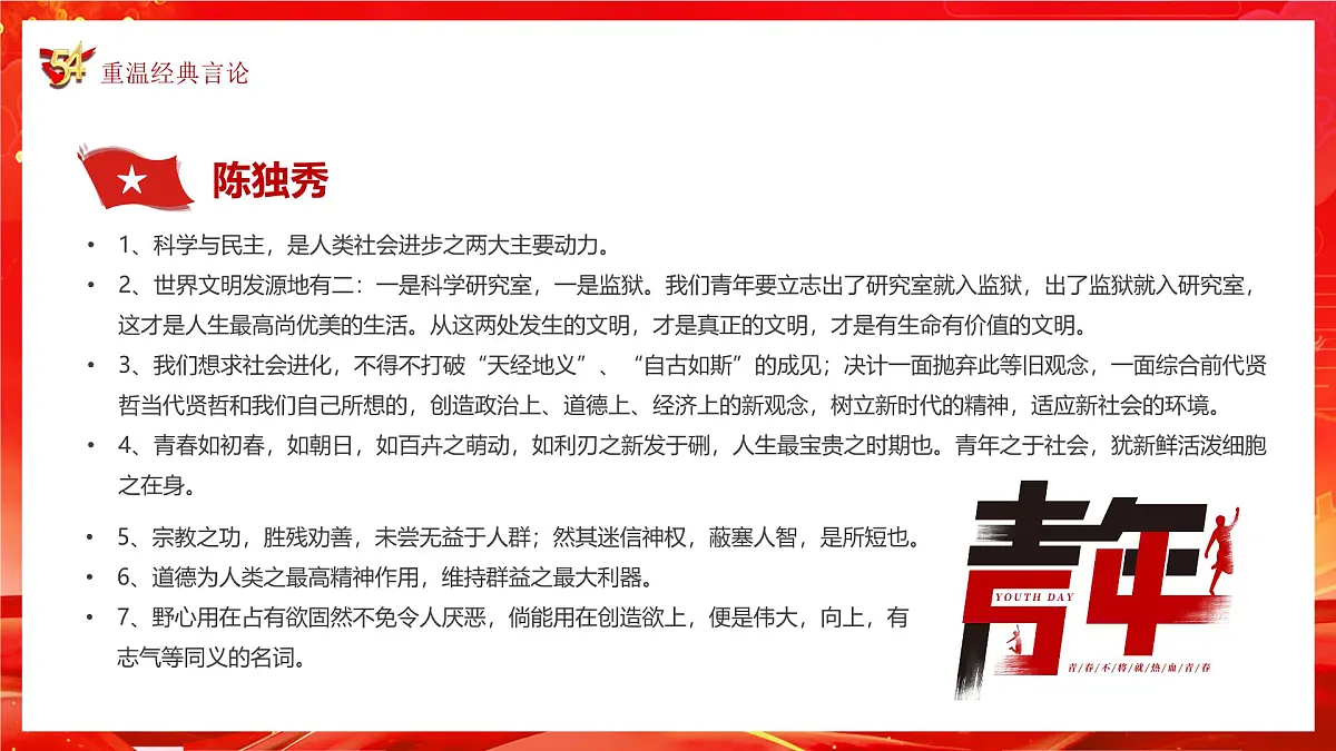 弘扬五四精神奉献青春力量课件第4页