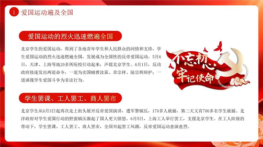 红色党政风百年五四精神与当代青年的使命传承课件第8页