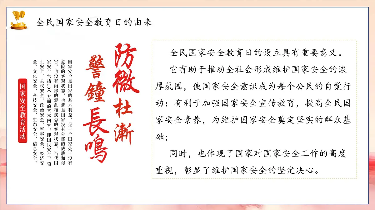 传播安全理念，厚植爱国情怀—415全民国家安全教育日主题班会-2024-2025学年高中主题班会优质课件第7页