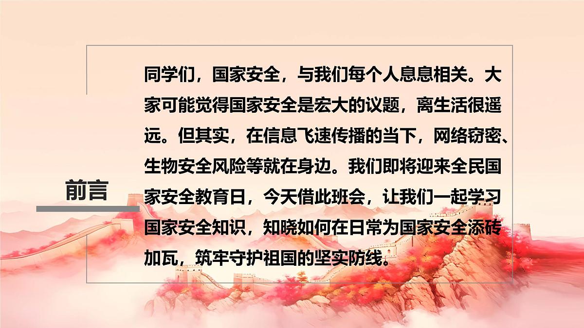 国家安全，你我同行—415全民国家安全教育日主题班会课件第2页
