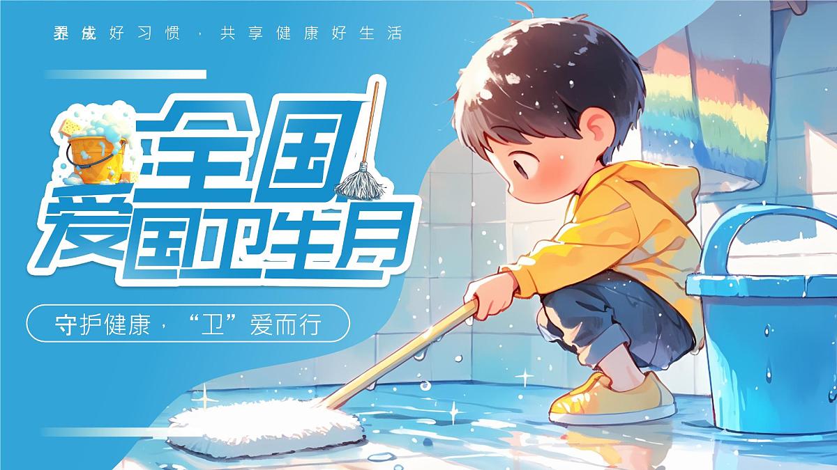 长沙市浏阳市大围山小学-爱国卫生月主题班会-守护健康，“卫”爱而行【课件】第1页