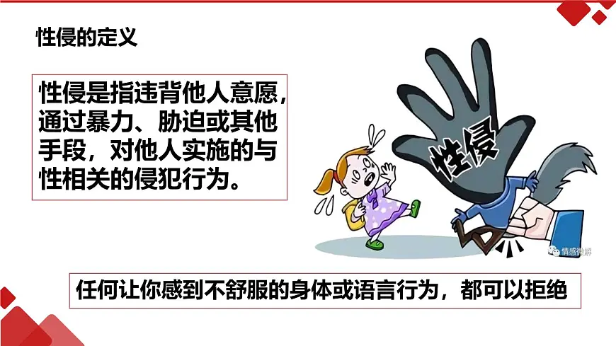 《保护自己，远离性侵害》青春期预防性侵害安全教育主题班会课件第4页