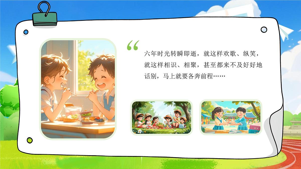 蓝色毕业季不说再见学生毕业相册 课件第6页