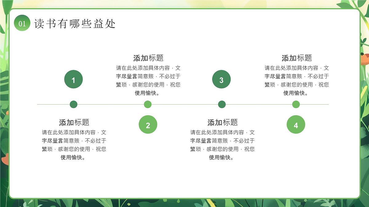 绿色画风学生读书分享课件第7页