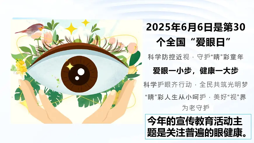 小小眼睛，大大世界——保护眼睛，预防近视爱眼日主题班会课件第3页