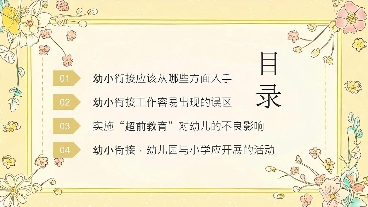 黄色小清新幼小衔接培训 课件第2页