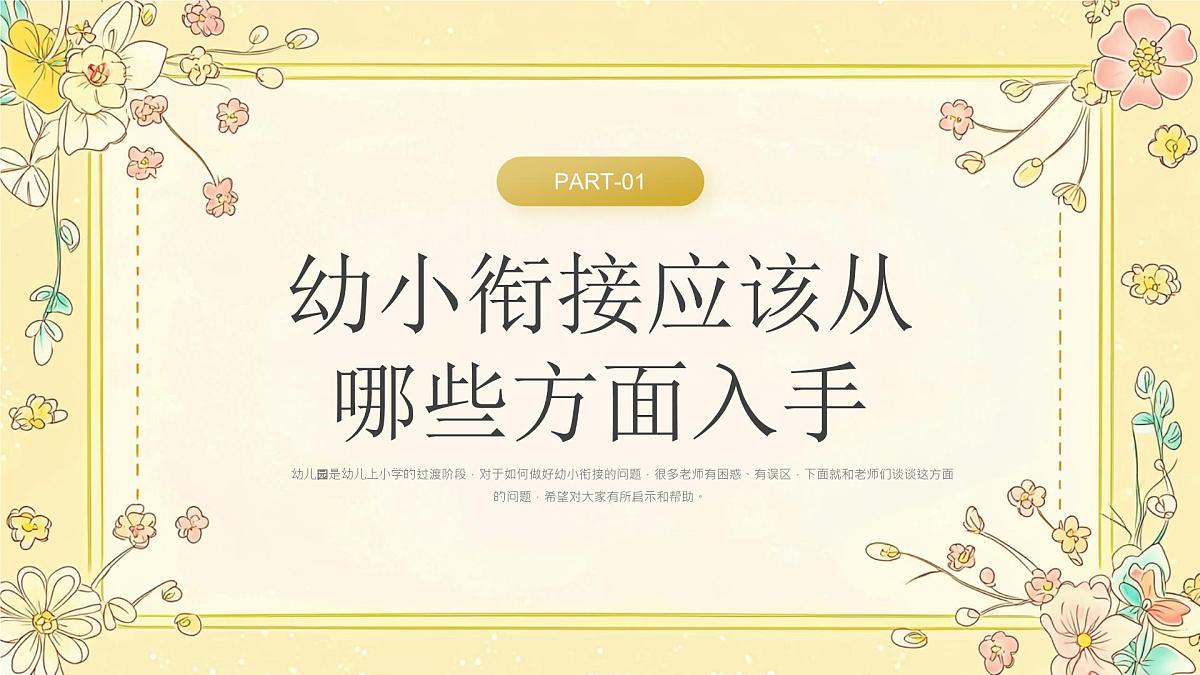 黄色小清新幼小衔接培训 课件第3页