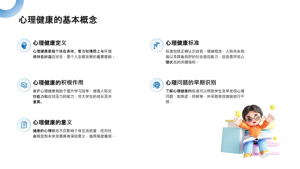 蓝色简约大学生心理健康培训 课件第4页