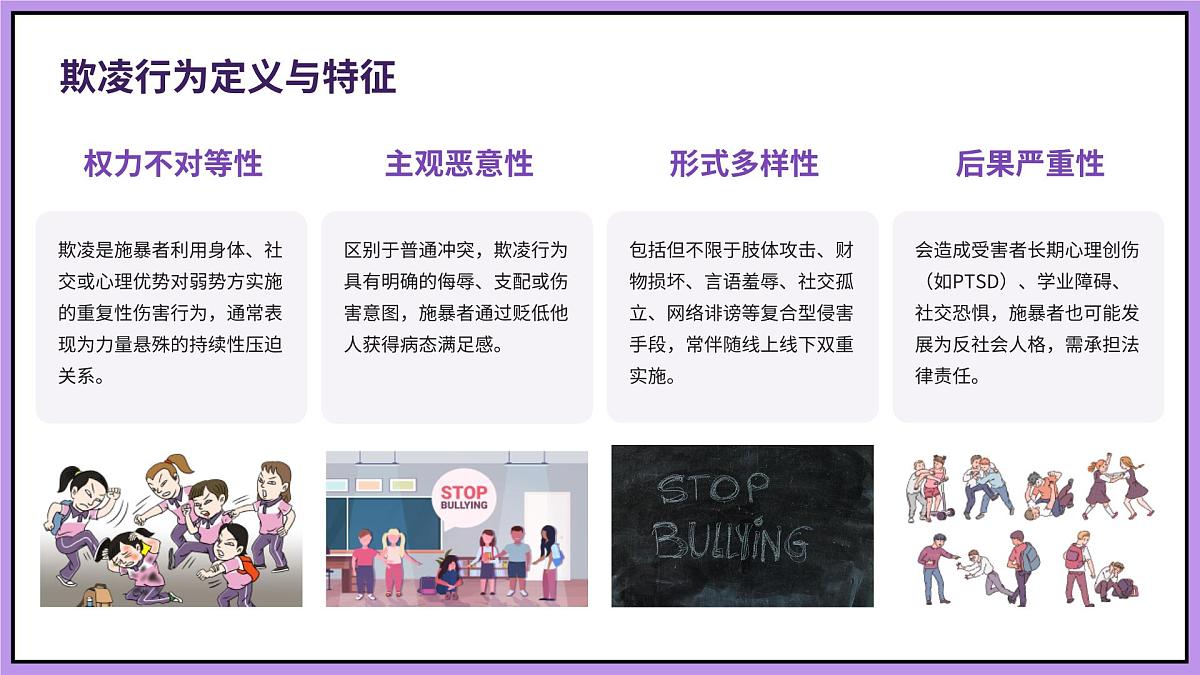 拒绝欺凌，共建和谐校园主题班会课件第4页