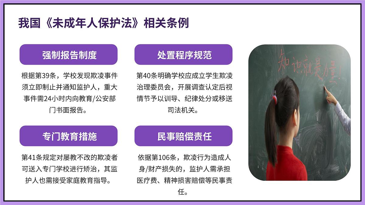 拒绝欺凌，共建和谐校园主题班会课件第6页