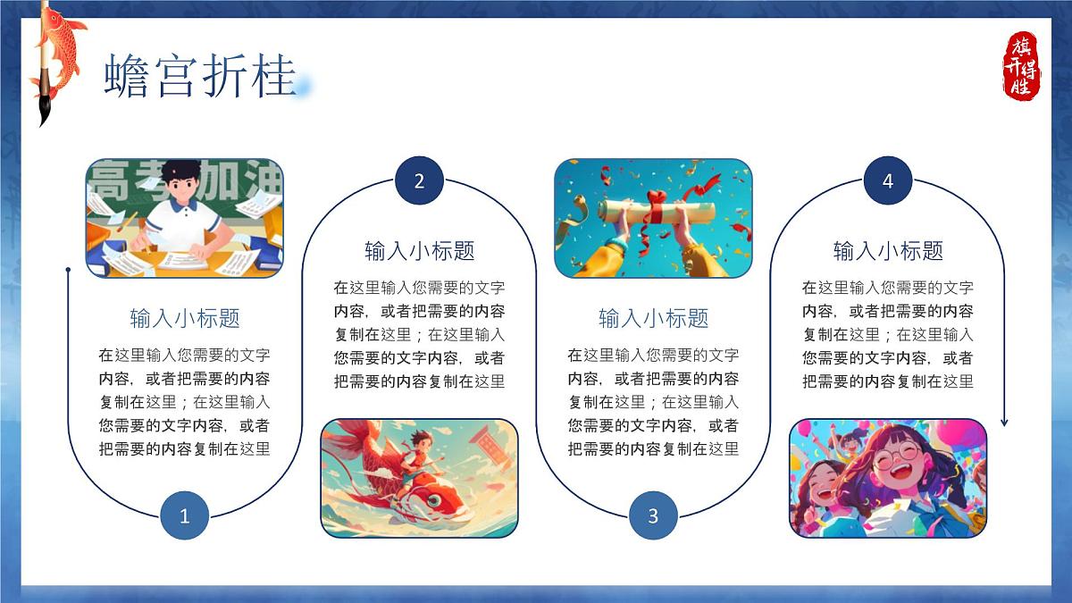 蓝色创意画风金榜题名高考谢师宴课件第5页