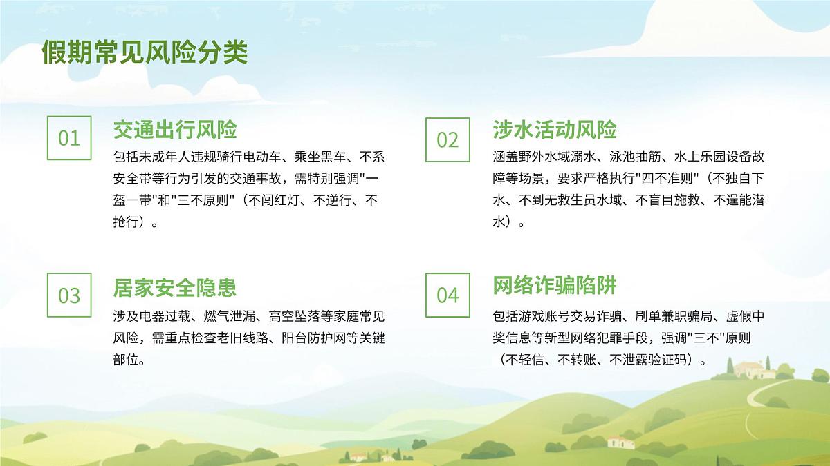 暑假假期安全主题班会课件第5页