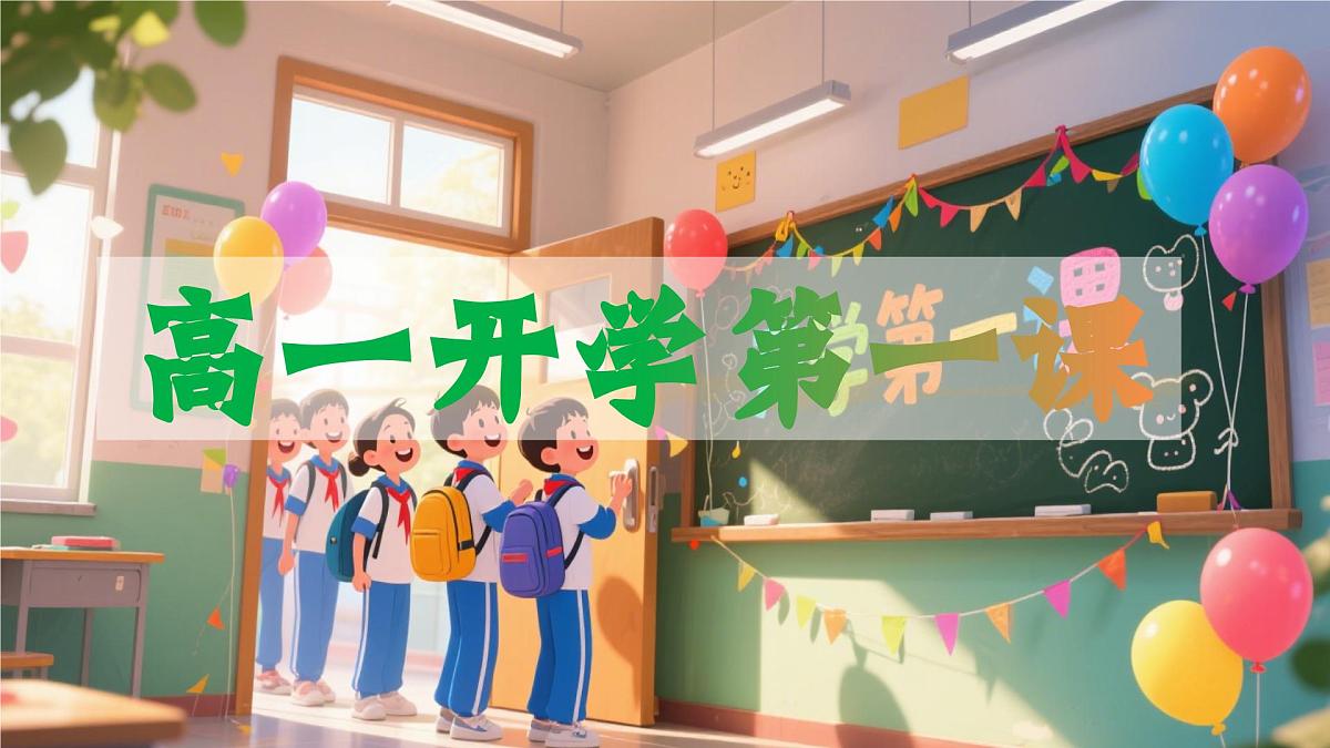 高一秋季开学第一课班会课件：金秋逐梦启新程，青春执笔绘华章第1页