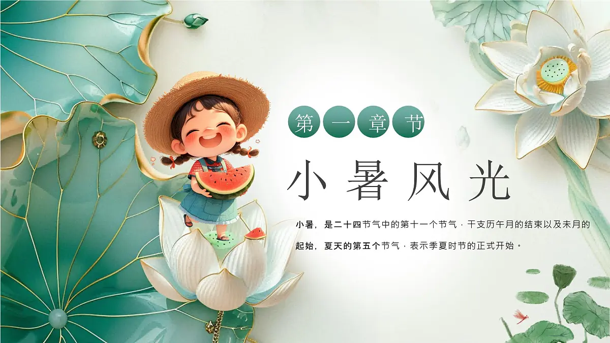 创意绿色小暑节气介绍课件第3页