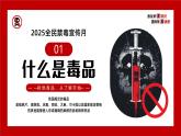 紅色簡約風(fēng)2025全面禁毒宣傳月課件