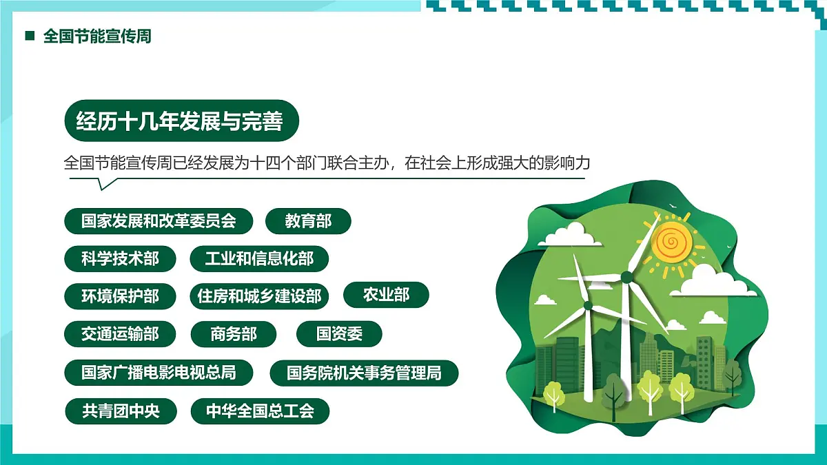 绿色清新风全国节能宣传周课件第5页