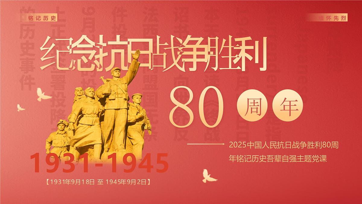 纪念抗日战争胜利80周年课件第1页