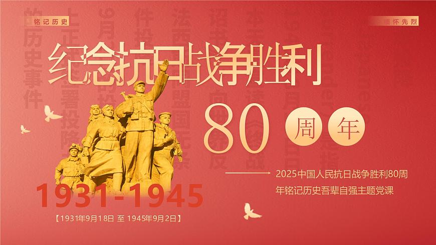 纪念抗日战争胜利80周年课件第1页